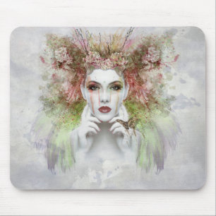 Mousepad Flor Girl com borboleta