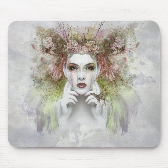 Mousepad Flor Girl com borboleta (Frente)