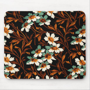 Mousepad Flor Gótico Padrão Estético Transparente Flor