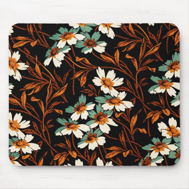 Mousepad Flor Gótico Padrão Estético Transparente Flor (Frente)