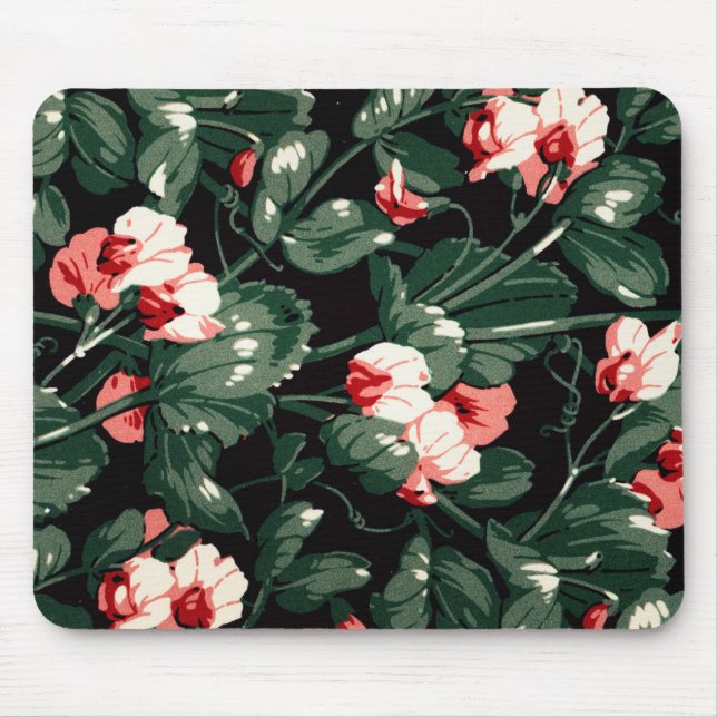 Mousepad Flor Gótico Padrão Estético Transparente Flor (Frente)