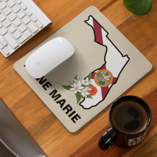Mousepad Flor Laranja do Estado de Sinalizador da Flórida P