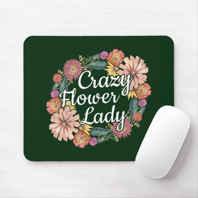Mousepad Flor Louca - Zinnia Gardener (Com mouse)