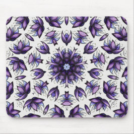 Mousepad Flor Mandala Abstrato Kaleidoscópico Padrão