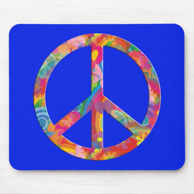 Mousepad Flor Power Peace | espalhadora real (Frente)