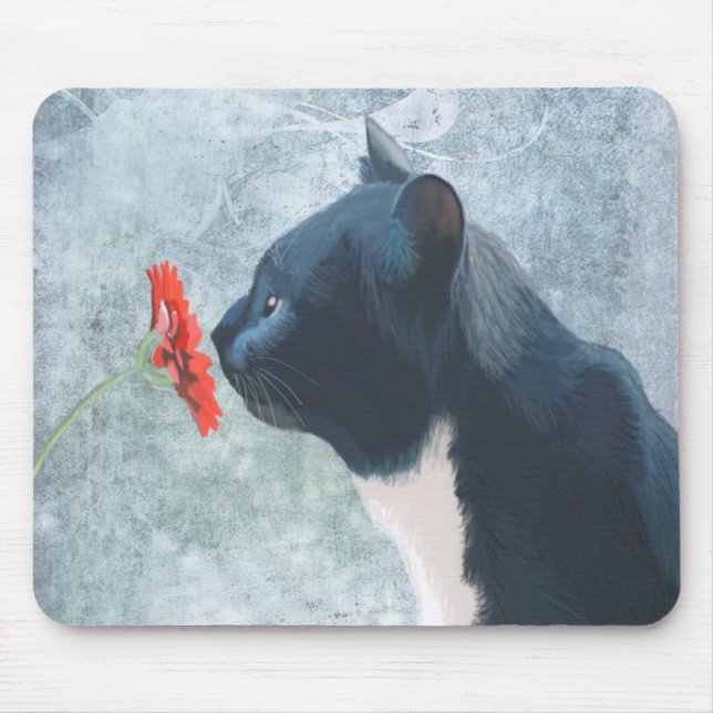 Mousepad Flor Preta de Cheiro de Gato (Frente)