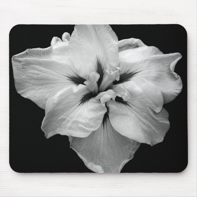 Mousepad Flor Preto e Branco (Frente)