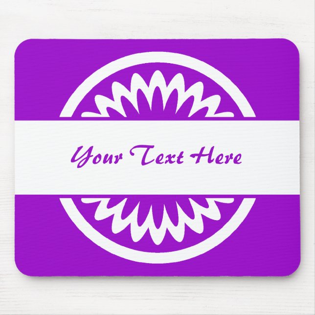 Mousepad Flor redonda - Roxo (Frente)