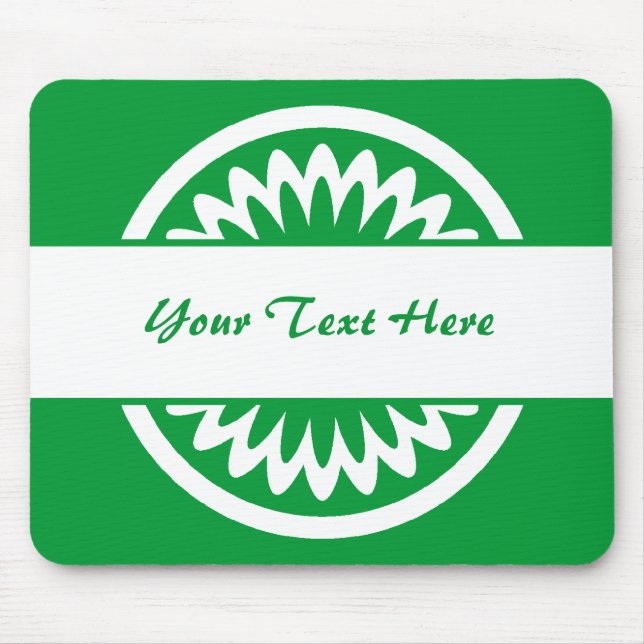 Mousepad Flor redonda - Verde-grama (Frente)