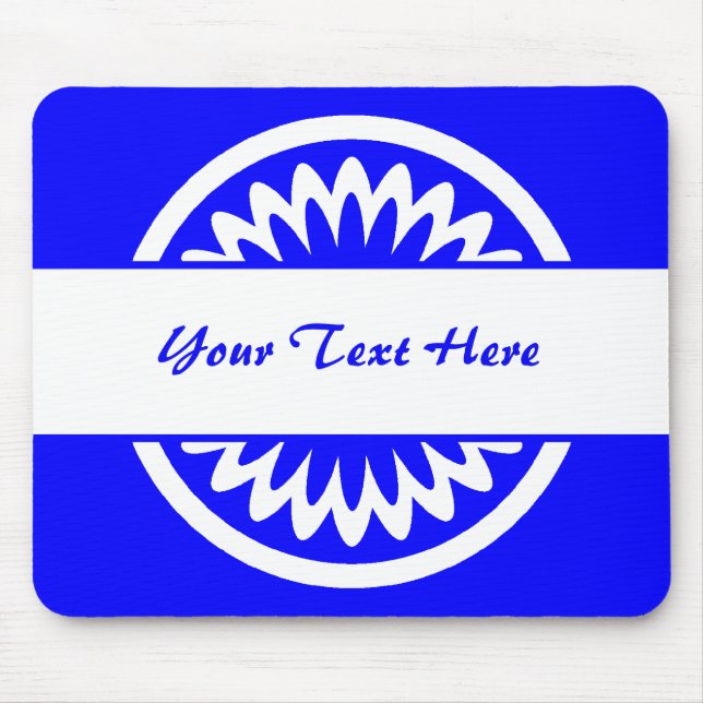 Mousepad Flor redondo - Azul (Frente)