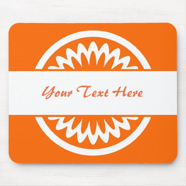 Mousepad Flor redondo - Laranja (Frente)
