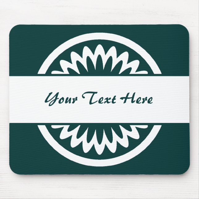 Mousepad Flor redondo - Verde escuro (Frente)