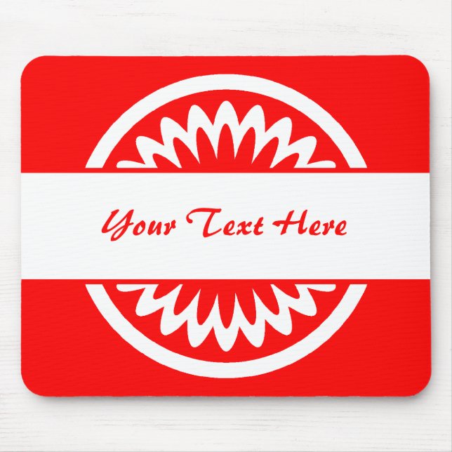 Mousepad Flor redondo - Vermelho (Frente)
