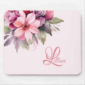 Mousepad Flor rosa personalizado
