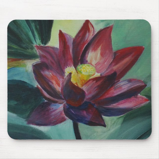 Mousepad Flor rosado de muçulmanos de flores de lótus (Frente)