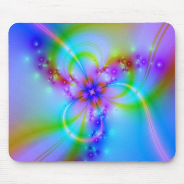 Mousepad Flor roxa no azul (Frente)
