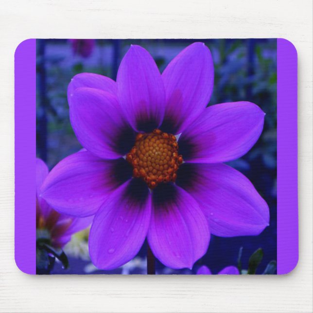 Mousepad Flor Roxo em Esco (Frente)