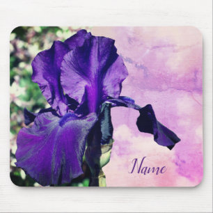 Mousepad Flor Roxo Iris Personalizado