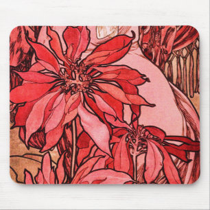 Mousepad Flor Ruby de Alphonse Mucha Vintage Art