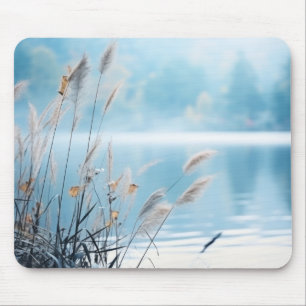 Mousepad Flor selvagem Lago Natural Serene