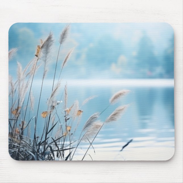 Mousepad Flor selvagem Lago Natural Serene (Frente)