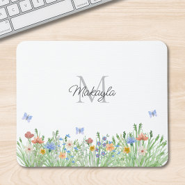 Mousepad Flor selvagem monograma