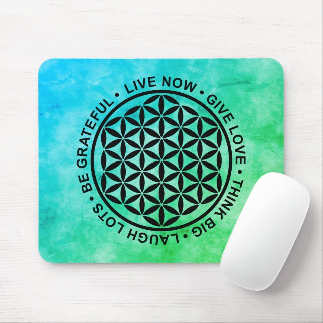 Mousepad Flor Símbolo Da Vida - Regras Da Vida 1 (Com mouse)
