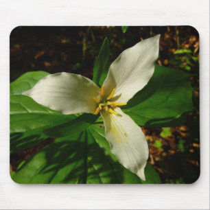 Mousepad Flor Trillião Branco Primavera