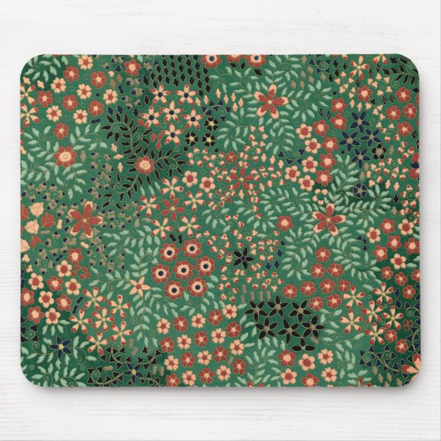 Mousepad Flor verde japonesa flora tradicional (Frente)