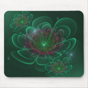 Mousepad Flor Verde Turquesa Corolla