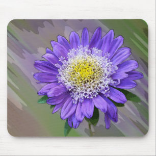 Mousepad flor violeta azul