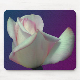 Mousepad Flor White Rosebud