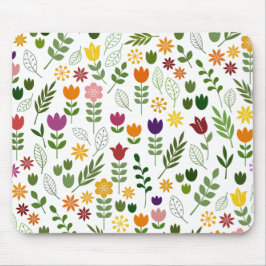 Mousepad Flora escandinava do estilo & teste padrão grande