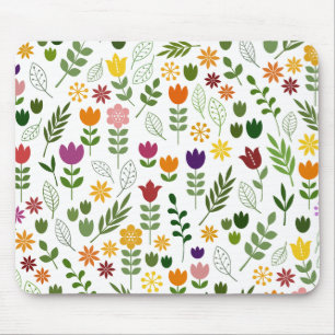 Mousepad Flora escandinava do estilo & teste padrão grande