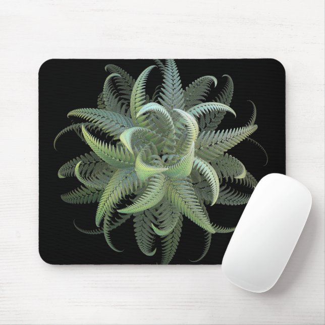 Mousepad Floração de Samambaia Fractal (Com mouse)