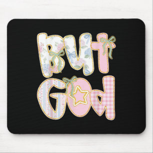 Mousepad Florais Mas Deus Coquete Laço Jesus Versículo Bíbl