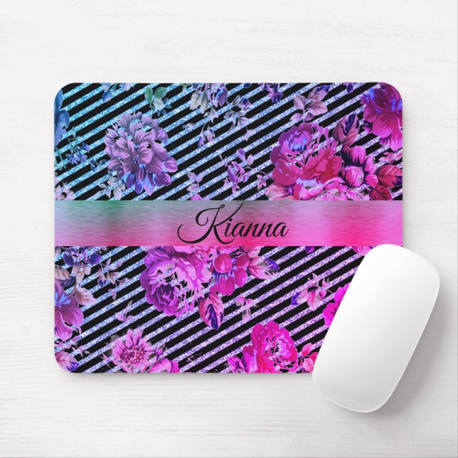 Mousepad Floral a quente e lacrimejo (Com mouse)