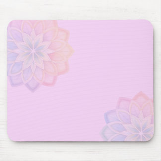 Mousepad Floral Arco-íris Pastel Minimalista