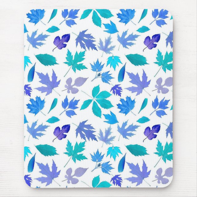 Mousepad Floral Blue Flowers Pattern Design- 36566 (Frente)