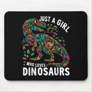 Mousepad Floral Bonita Só Uma Menina Que Ama Dinossauros