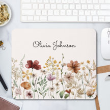 Floral Bonito de Aguarela Personalizado com Flor S