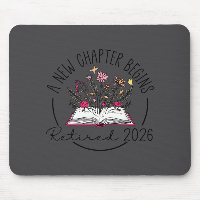 Mousepad Floral Book A New Chapter Begins Retired 2026 Reti (Frente)