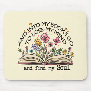 Mousepad Floral Book Lover