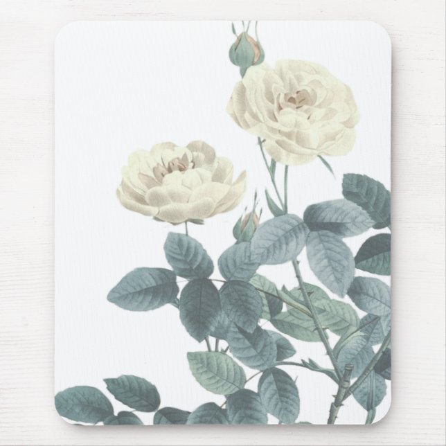 Mousepad Floral Botânico de Verão, Rosas em chamas (Frente)