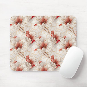 Mousepad Floral Branco Belo