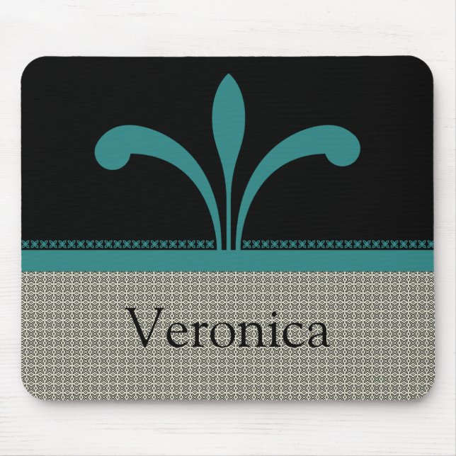 Mousepad Floral Chic Mousepad, Teal (Frente)