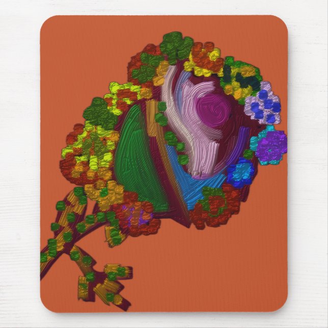 Mousepad Floral Colorido Arco-íris (Frente)