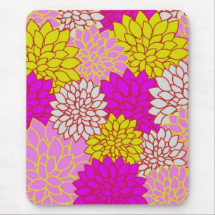 Mousepad floral colorido brilhante