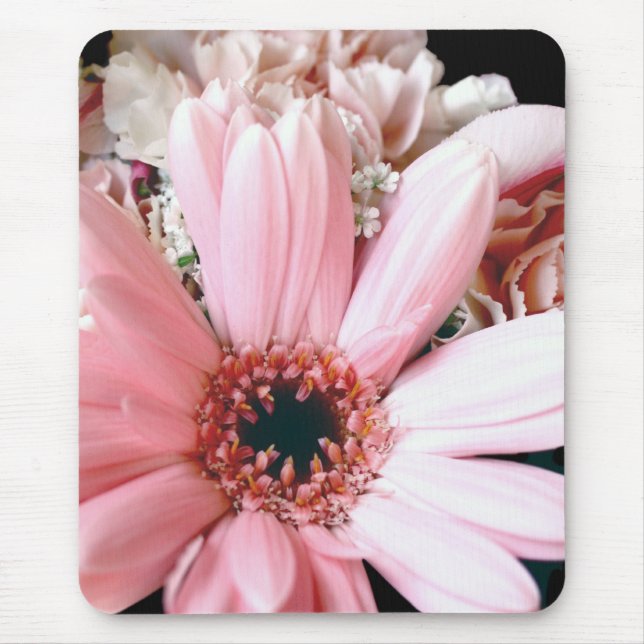 Mousepad Floral cor-de-rosa (Frente)