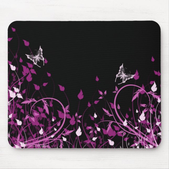 Mousepad Floral cor-de-rosa (Frente)